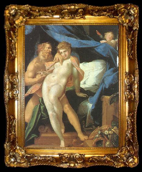 framed  SPRANGER, Bartholomaeus Vulcan and Maia af, ta009-2